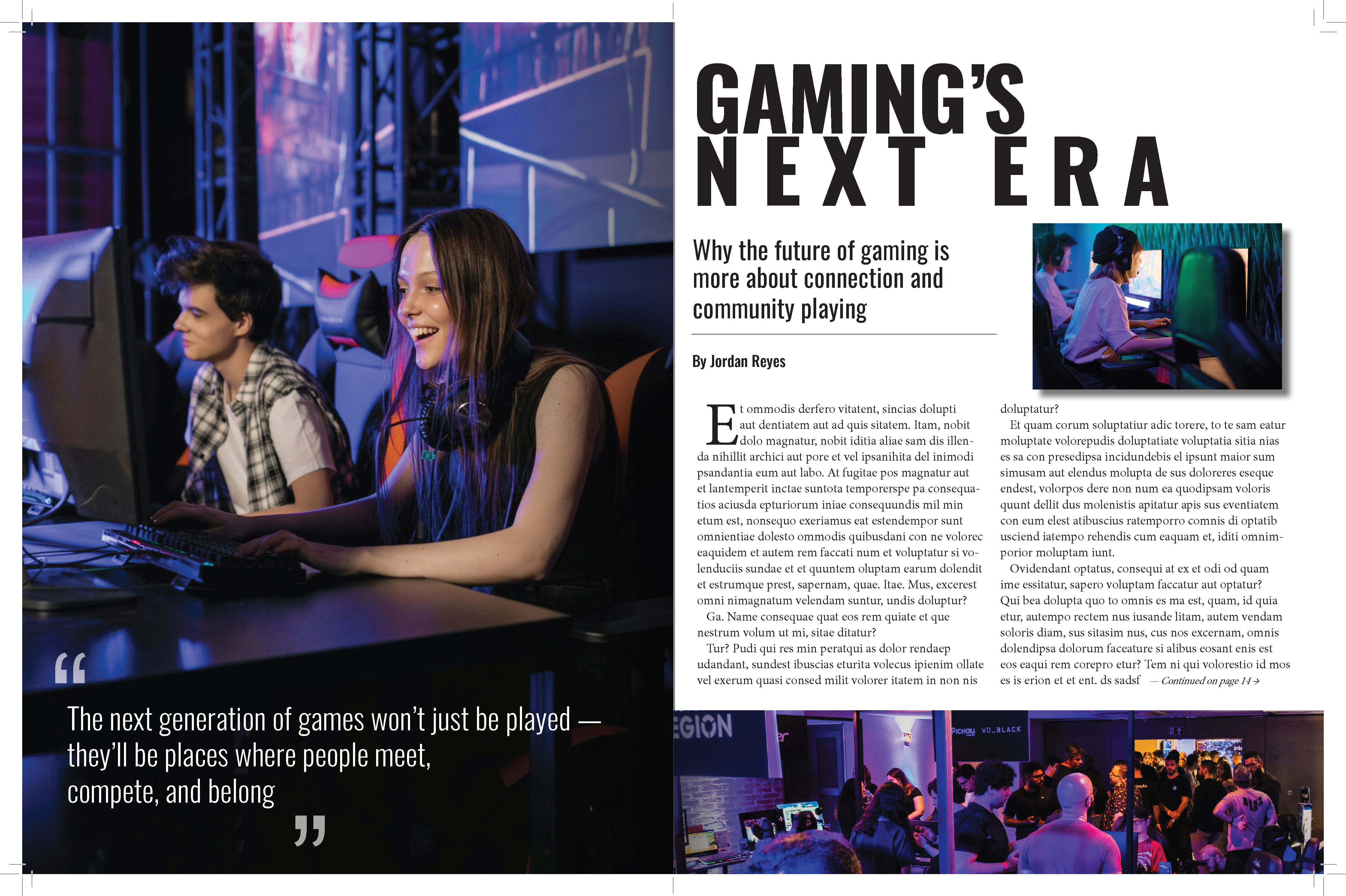 Respawn Magazine editorial spread preview